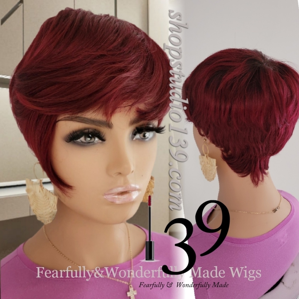 100% human hair pixie wig